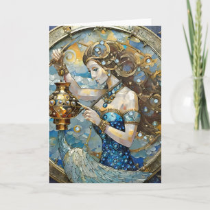 Tarjeta Zodiac - Aquarius El Aguador