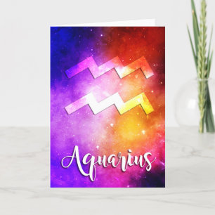 Tarjeta Zodiac : Candía espacial acuario