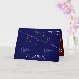 Tarjeta Zodiac Constellation Aquarius