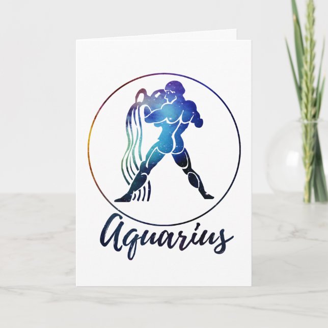 Tarjeta Zodiac : Diseño de Círculo Arcoiris en el espacio  (Anverso)