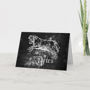 Tarjeta Zodiac Vintage Aries