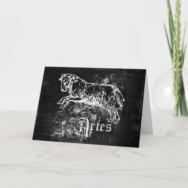 Tarjeta Zodiac Vintage Aries (Anverso)