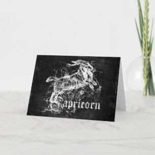 Tarjeta Zodiac Vintage Capricorn