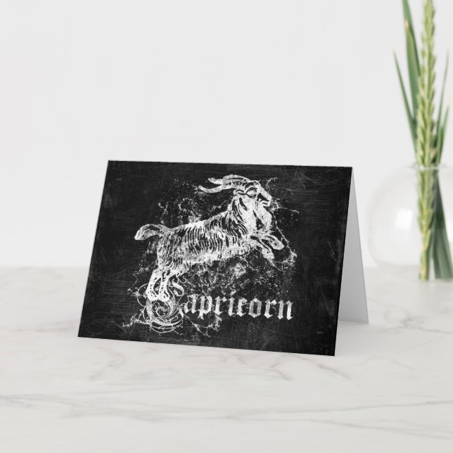 Tarjeta Zodiac Vintage Capricorn (Anverso)