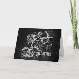 Tarjeta Zodiac Vintage Sagittarius