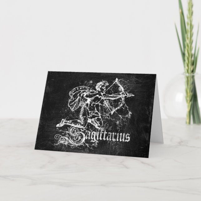 Tarjeta Zodiac Vintage Sagittarius (Anverso)