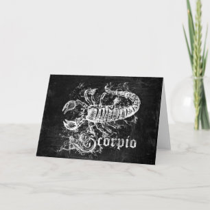 Tarjeta Zodiac Vintage Scorpio