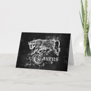 Tarjeta Zodiac Vintage Taurus