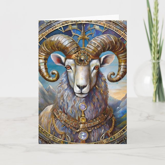 Tarjeta Zodiaco - Aries The Ram (Anverso)
