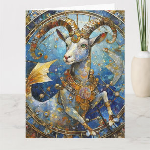 Tarjeta Zodiaco - Capricornio la cabra marina