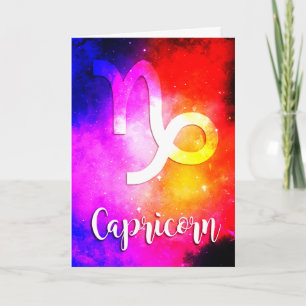 Tarjeta Zodiaco: Caramelo Espacial de Capricornio