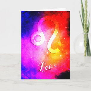 Tarjeta Zodiaco : Caramelo Espacial Leo