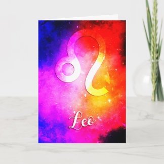 Tarjeta Zodiaco : Caramelo Espacial Leo