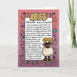 Tarjeta Zodiaco - datos divertidos del aries