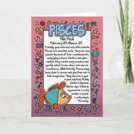 Tarjeta Zodiaco - Datos divertidos sobre Piscis