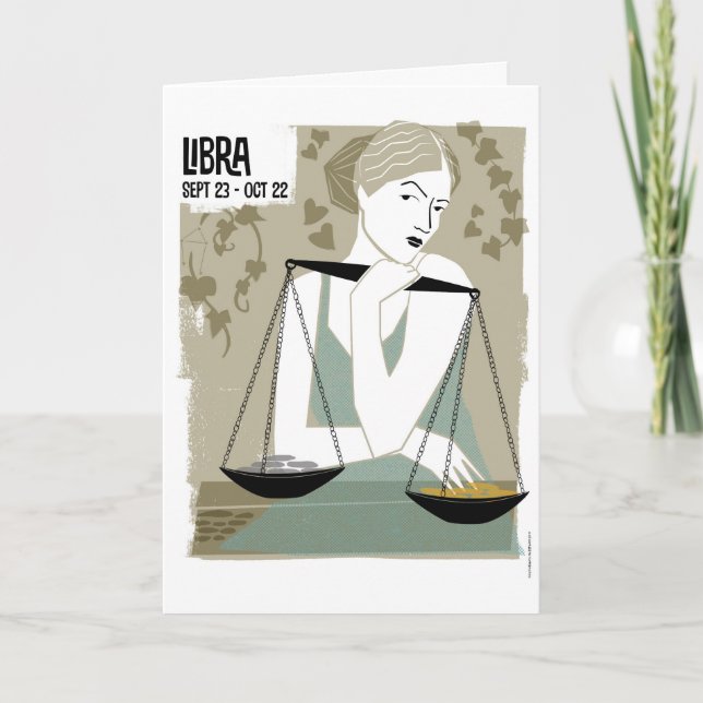Tarjeta Zodiaco de Libra The Scales (Anverso)
