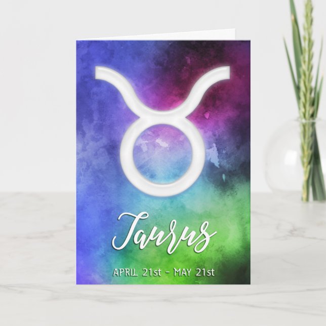 Tarjeta Zodiaco: Fechas de Tauro (Anverso)