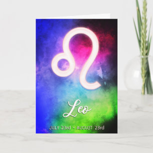 Tarjeta Zodíaco: Fechas Leo