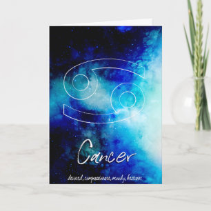 Tarjeta Zodíaco: Rasgos de Cáncer