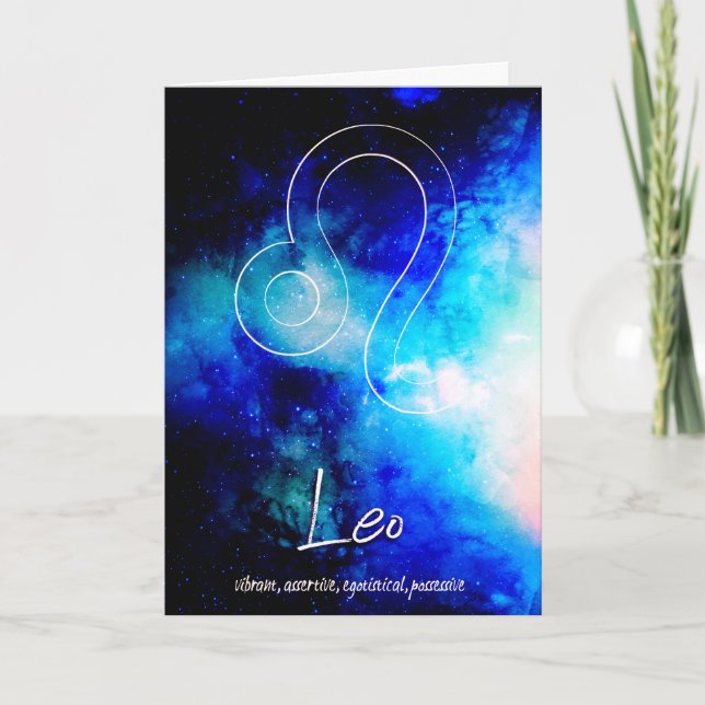 Tarjeta Zodíaco: Rasgos de Leo (Anverso)
