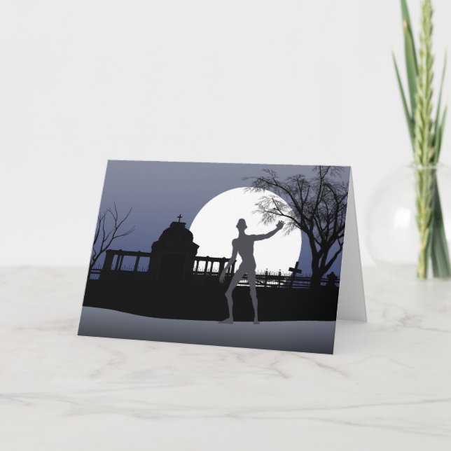 Tarjeta Zombi Halloween (Anverso)
