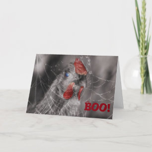 Tarjeta Zombie Chicken Happy Halloween