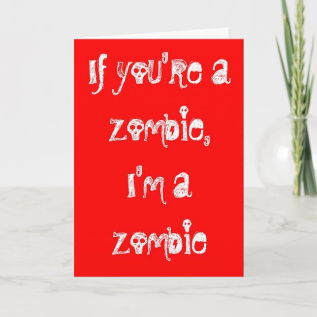 Tarjeta Zombie Feliz Aniversario (Anverso)