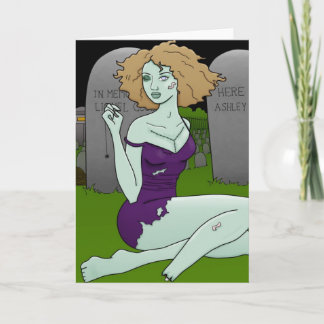 Tarjeta zombie girl cards