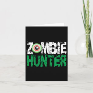 Tarjeta Zombie Hunter Halloween Shirte Cute Con Un Hun Ojo