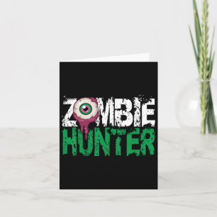 Tarjeta Zombie Hunter Halloween Shirte Cute Con Un Hun Ojo