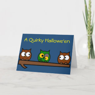 Tarjeta Zombie Quirky Owls