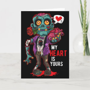 Tarjeta Zombie San Valentín Mi corazón te pertenece