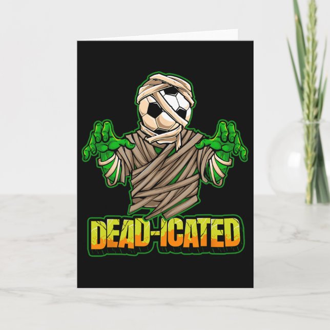 Tarjeta Zombie Soccer Player Scary Soccer Halloween  (Anverso)