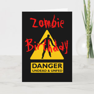 Tarjeta Zombie Undead and Unfed Birthday