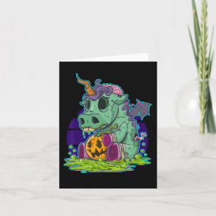 Tarjeta Zombie Unicornio disfraz de Halloween Fantasma-Mum