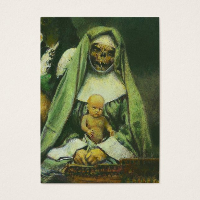 Tarjeta Zombie Witch ACEO (Frente)