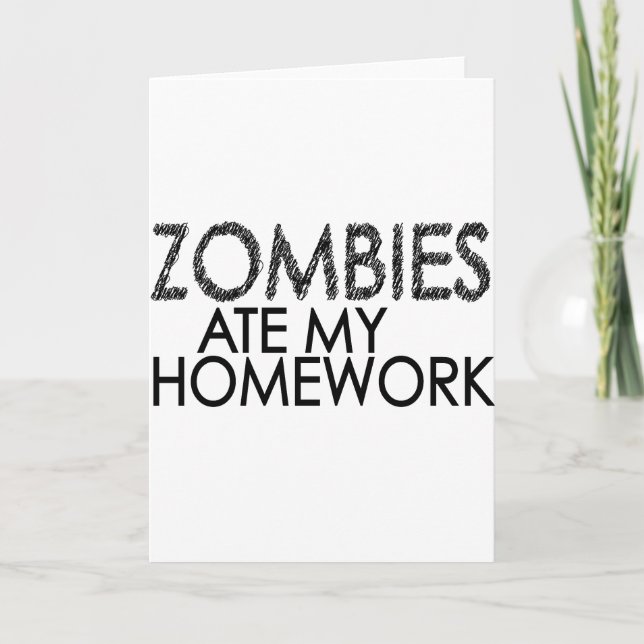 Tarjeta Zombis en mi casa (Anverso)