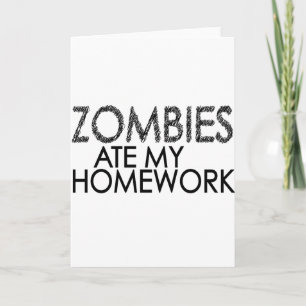 Tarjeta Zombis en mi casa
