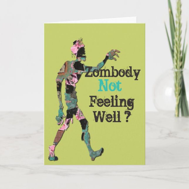 Tarjeta Zombody no se siente bien (Anverso)