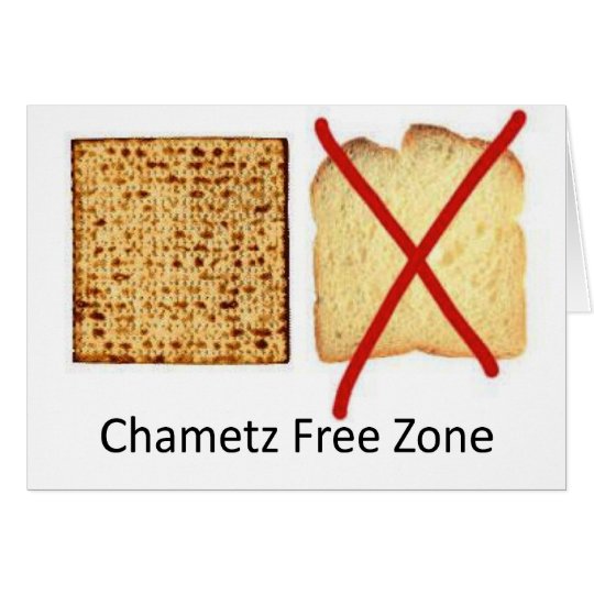Tarjeta Zona franca de Chametz del Passover
