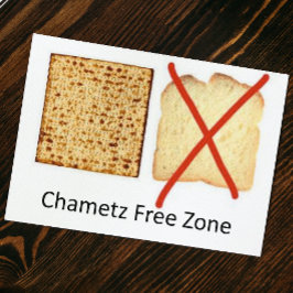 Tarjeta Zona libre de Passover Chametz