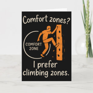 Tarjeta Zonas de comodidad que prefiero zonas de escalada
