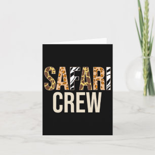 Tarjeta Zoo de vida salvaje de Safari Squad Animales