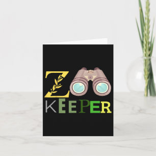 Tarjeta Zookeeper Animales Zoo Wildlife Love Safari Hallow