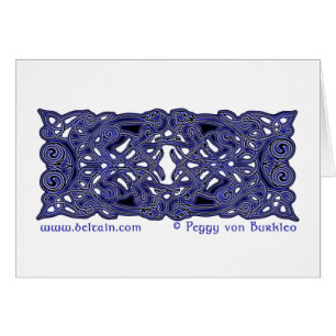 Tarjeta zoomórfica céltica de los perros