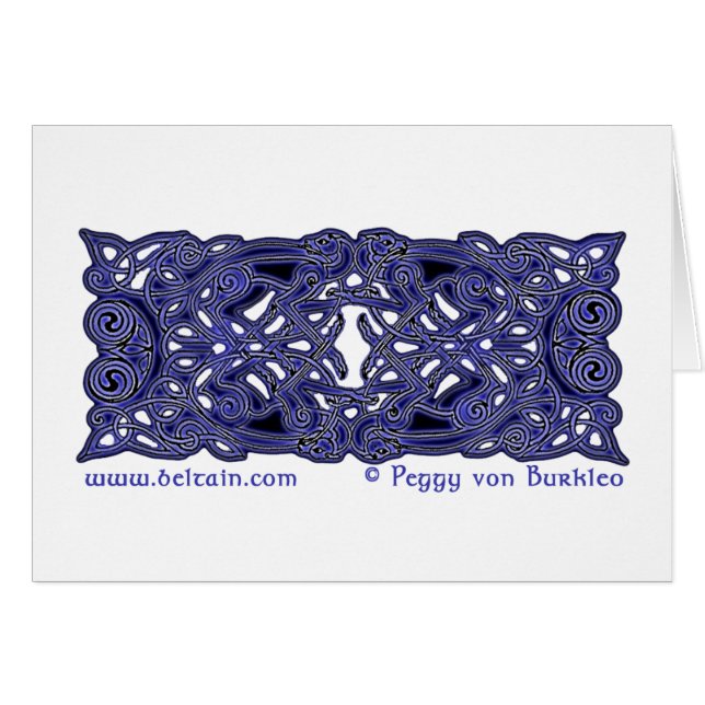 Tarjeta zoomórfica céltica de los perros (Anverso (Horizontal))