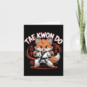 Tarjeta Zorra de Taekwondo linda - MMA TKD coreano diverti
