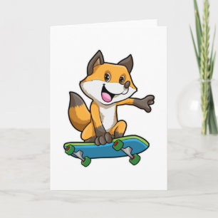 Tarjeta Zorro como patinador con monopatín