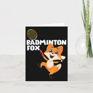 Tarjeta Zorro de bádminton 