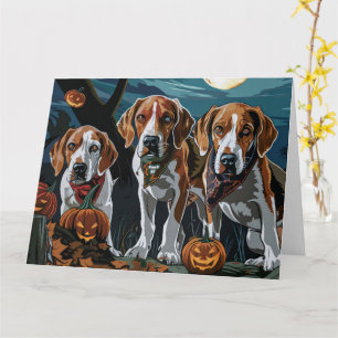 Tarjeta Zorro de habla inglesa americana Halloween Espeluz